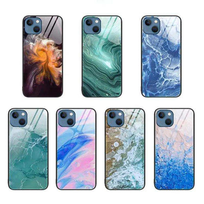 Marble Pattern Glass Protective Phone Case MyMobile