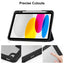 Shockproof Smart Trifold Case for iPad 10.2 inch (9th/8th/7th Gen) with Pencil Holder – Clear Back Cover, Auto Sleep/Wake
