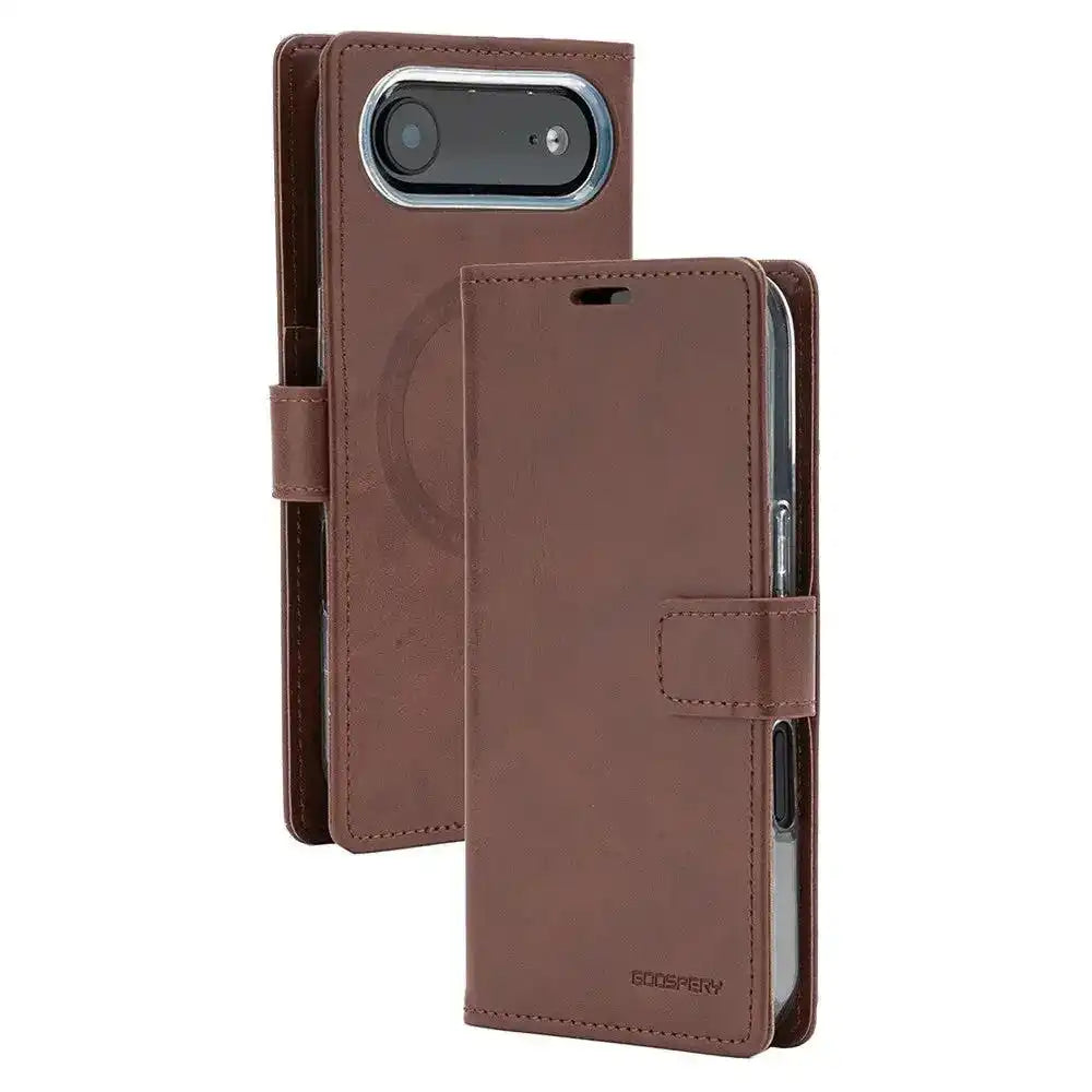 Mercury Blue Moon Diary Case With Magnetic Ring for iPhone 17 Air Mercury