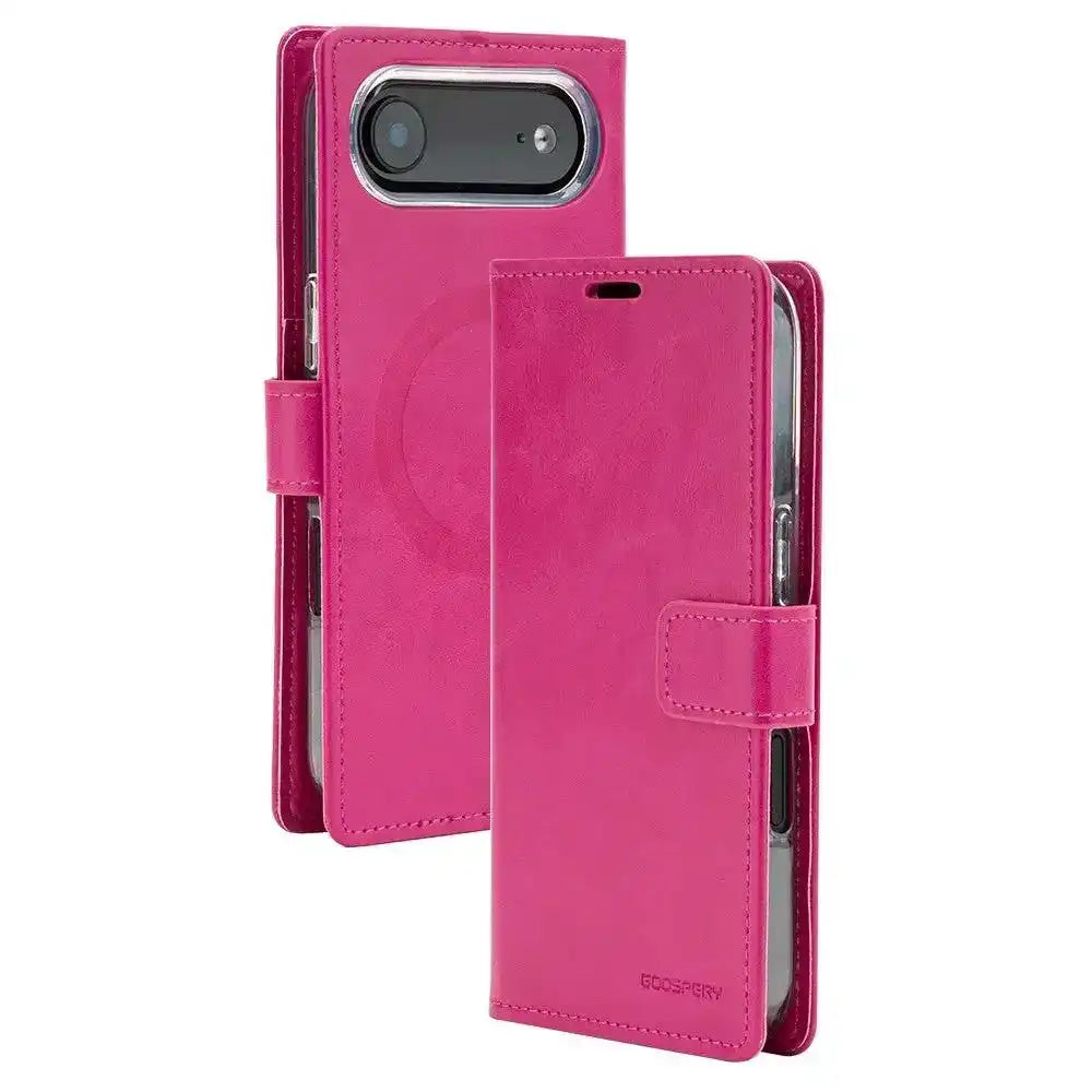 Mercury Blue Moon Diary Case With Magnetic Ring for iPhone 17 Air Mercury