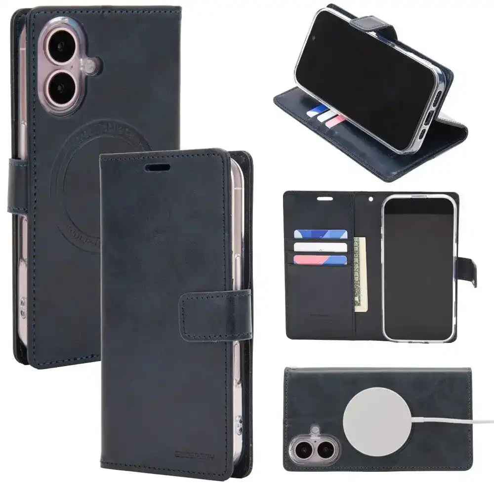 Mercury Blue Moon Diary Case With Magnetic Ring for iPhone 17