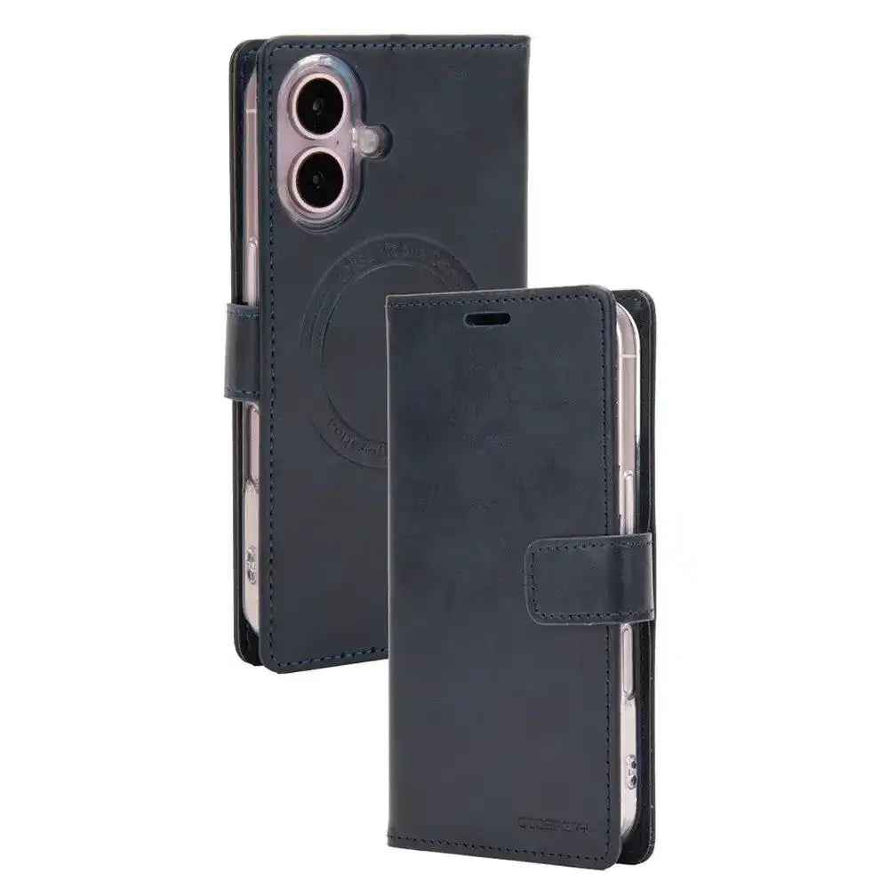 Mercury Blue Moon Diary Case With Magnetic Ring for iPhone 17