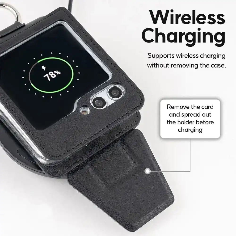 Mercury Easy Standing Diary Case for Samsung Galaxy Z Flip6-Black Redefine