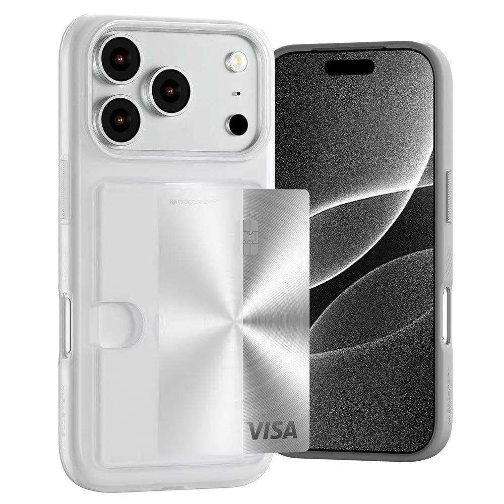 Mercury Goospery Rail 2 Card Holder Case Cover for iPhone 17 Pro Max Mercury