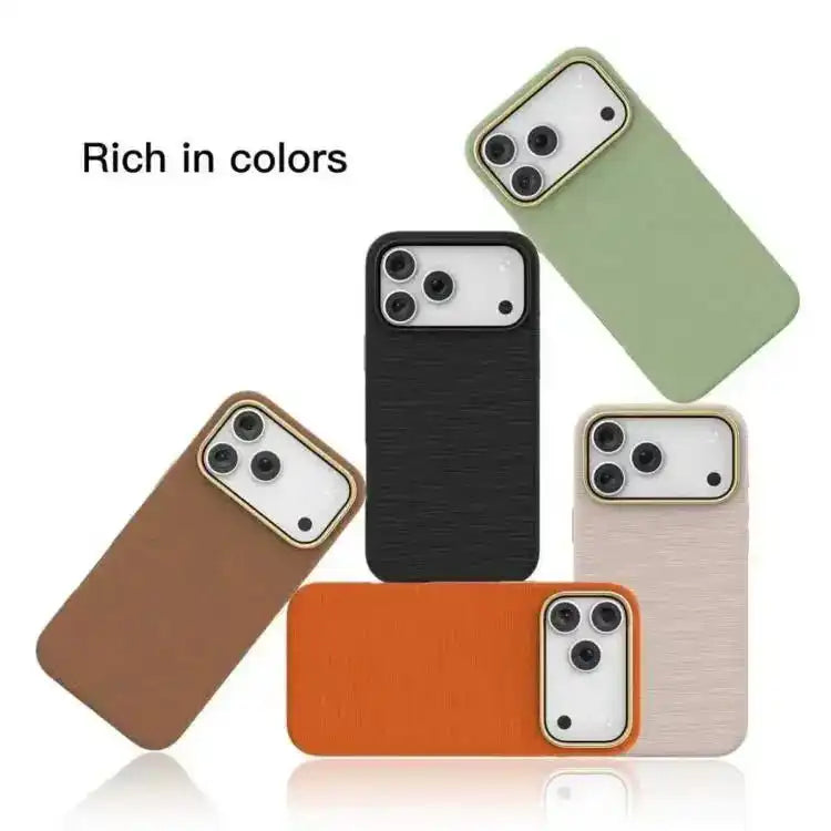 Mutural Rhyme Series Satin Texture Leather MagSafe Phone Case Mutural