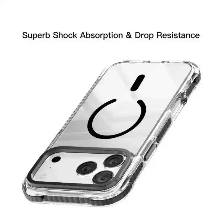 Mutural Transparent Color Series PC+TPU Magnetic MagSafe Phone Case