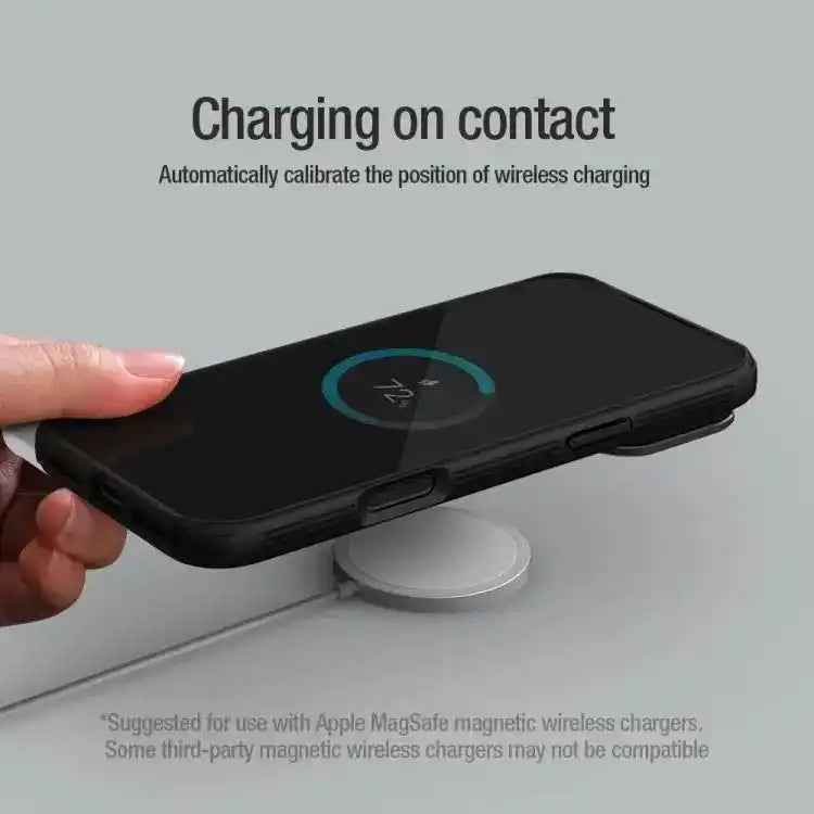 NILLKIN CamShield Prop Texture Transparent Mirror Cover MagSafe Magnetic PC Phone Case