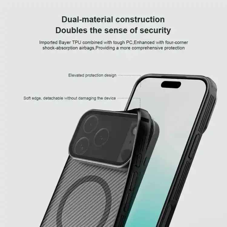 NILLKIN CamShield Prop Transparent Mirror Cover MagSafe Magnetic Translucent PC Phone Case