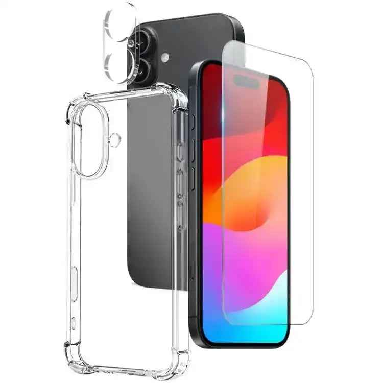NORTHJO 3 in 1 TPU Airbag Shockproof Phone Case with Screen Protector Lens Film