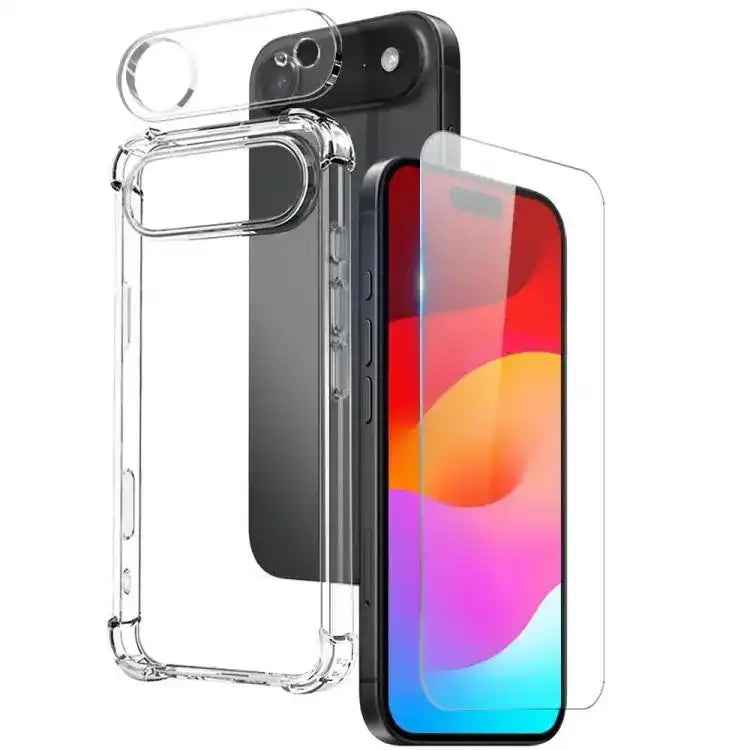 NORTHJO 3 in 1 TPU Airbag Shockproof Phone Case with Screen Protector Lens Film