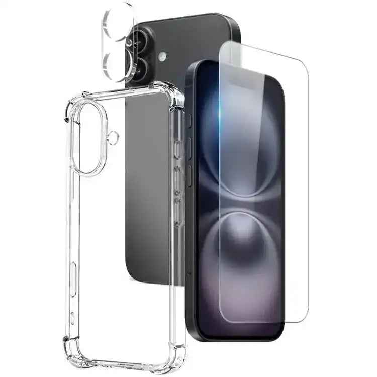 NORTHJO 3 in 1 TPU Airbag Shockproof Phone Case with Screen Protector Lens Film