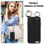 Non-slip Full Coverage Ring PU Phone Case with Wristband