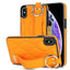 Non-slip Full Coverage Ring PU Phone Case with Wristband