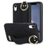 Non-slip Full Coverage Ring PU Phone Case with Wristband