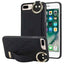 Non-slip Full Coverage Ring PU Phone Case with Wristband