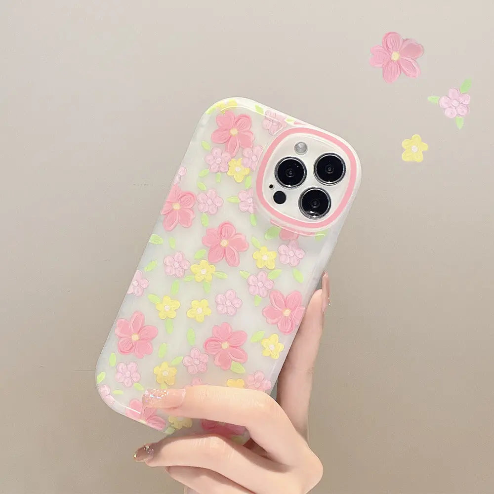 Fashion Simple Floral Mobile Phone Protective Case Online Only