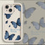 Blue Butterfly Printed Edging Drop-resistant Phone Case - MyMobile