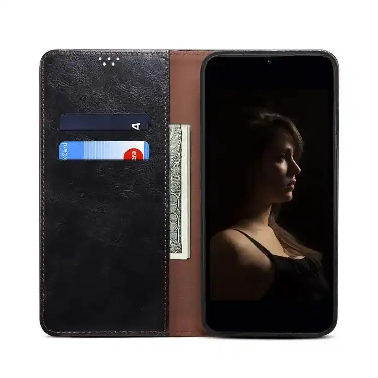 Oil Wax Crazy Horse Texture Leather Phone Case MyMobile