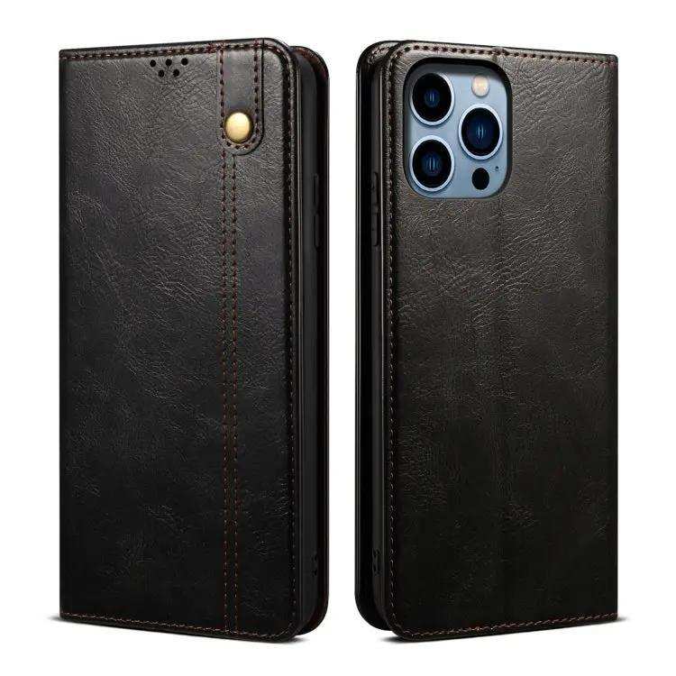 Oil Wax Crazy Horse Texture Leather Phone Case MyMobile
