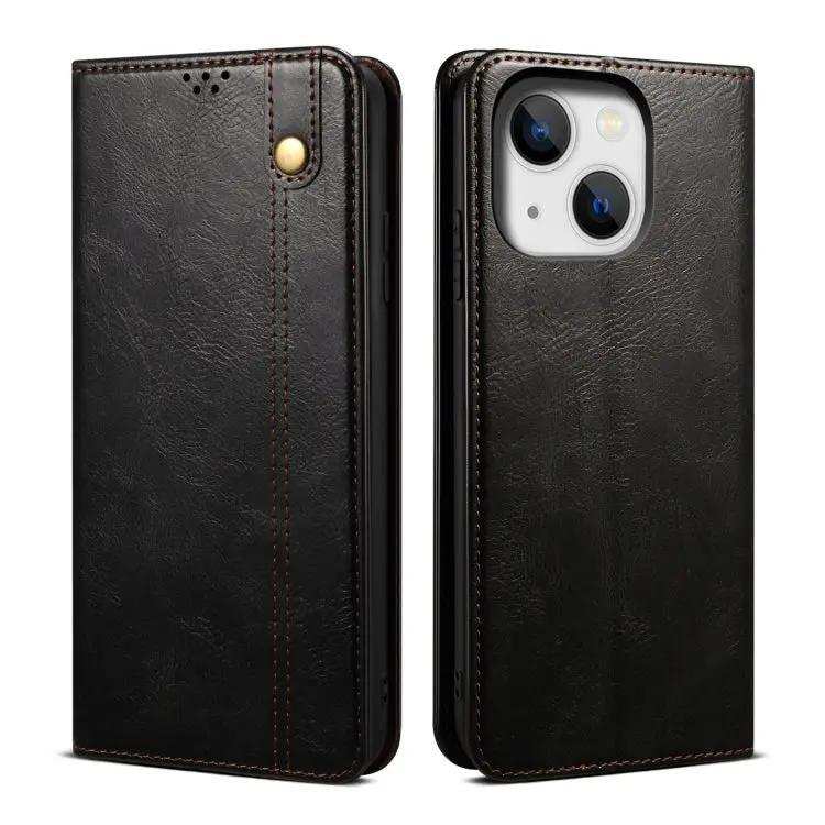 Oil Wax Crazy Horse Texture Leather Phone Case MyMobile