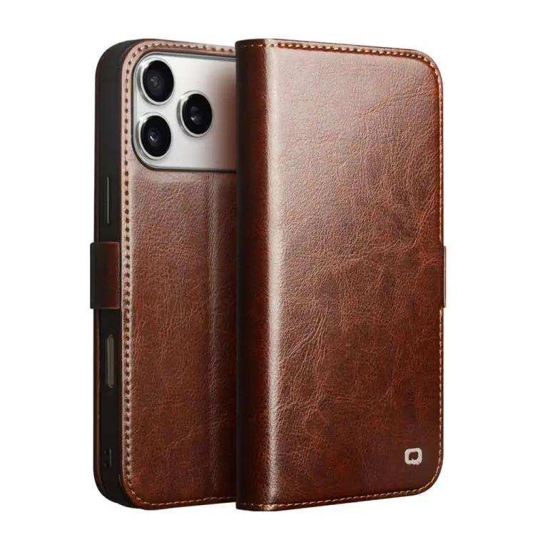 QIALINO Classic 103 Buckle Genuine Leather Phone Case QIALINO