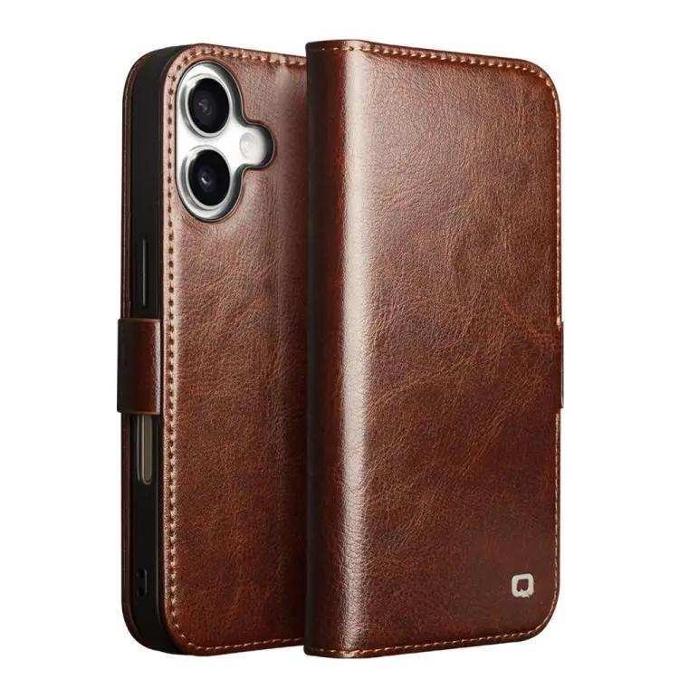 QIALINO Classic 103 Buckle Genuine Leather Phone Case QIALINO