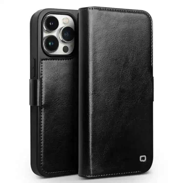 QIALINO Classic 103 Buckle Genuine Leather Phone Case