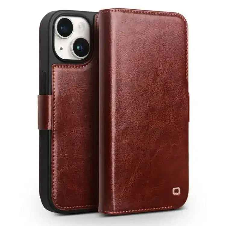 QIALINO Classic 103 Buckle Genuine Leather Phone Case