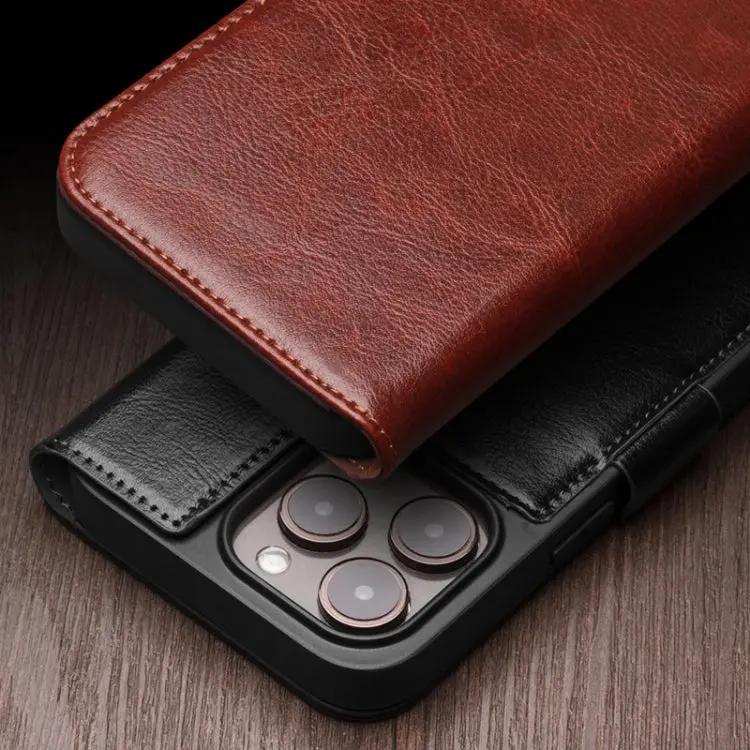 QIALINO Classic 103 Buckle Genuine Leather Phone Case QIALINO