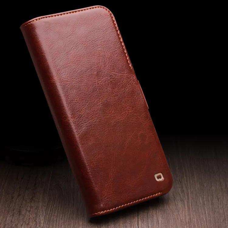 QIALINO Classic 103 Buckle Genuine Leather Phone Case QIALINO