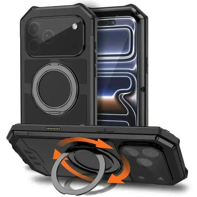 R-JUST Life Waterproof Dustproof MagSafe Magnetic Holder Phone Case R-JUST