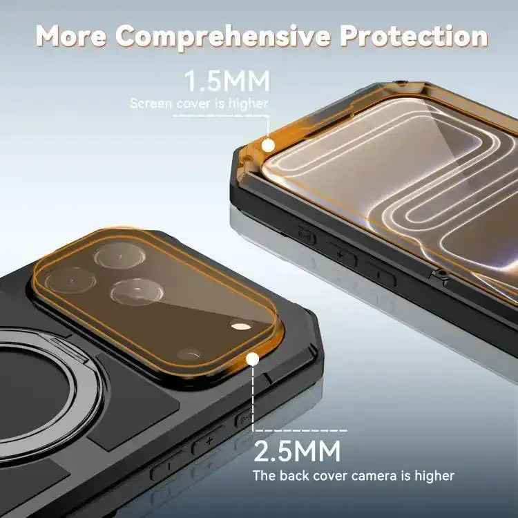 R-JUST Life Waterproof Dustproof MagSafe Magnetic Holder Phone Case R-JUST