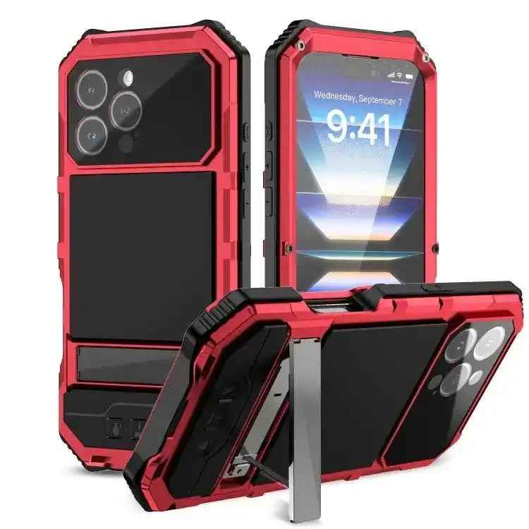 R-JUST Life Waterproof Dustproof Shockproof Holder Phone Case