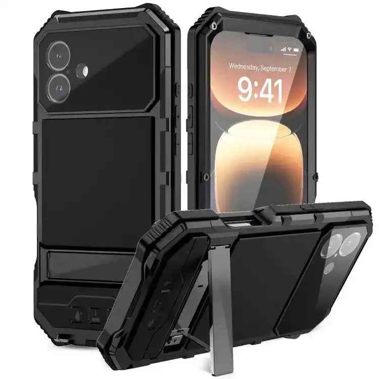 R-JUST Life Waterproof Dustproof Shockproof Holder Phone Case