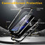 R-JUST Metal + Silicone + Tempered Glass Life Waterproof Phone Case with Holder