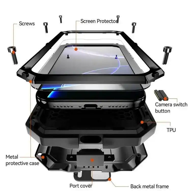 R-JUST Sliding Camera IP54 Life Waterproof Holder Phone Case R-JUST