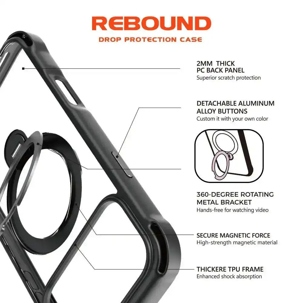 REDEFINE Rebound Drop Protection Case Cover With Magnetic Ring for iPhone 17 Air Redefine