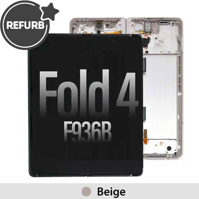 REFURB OLED Assembly Replacement with Frame for Samsung Galaxy Z Fold4 F936B-Beige