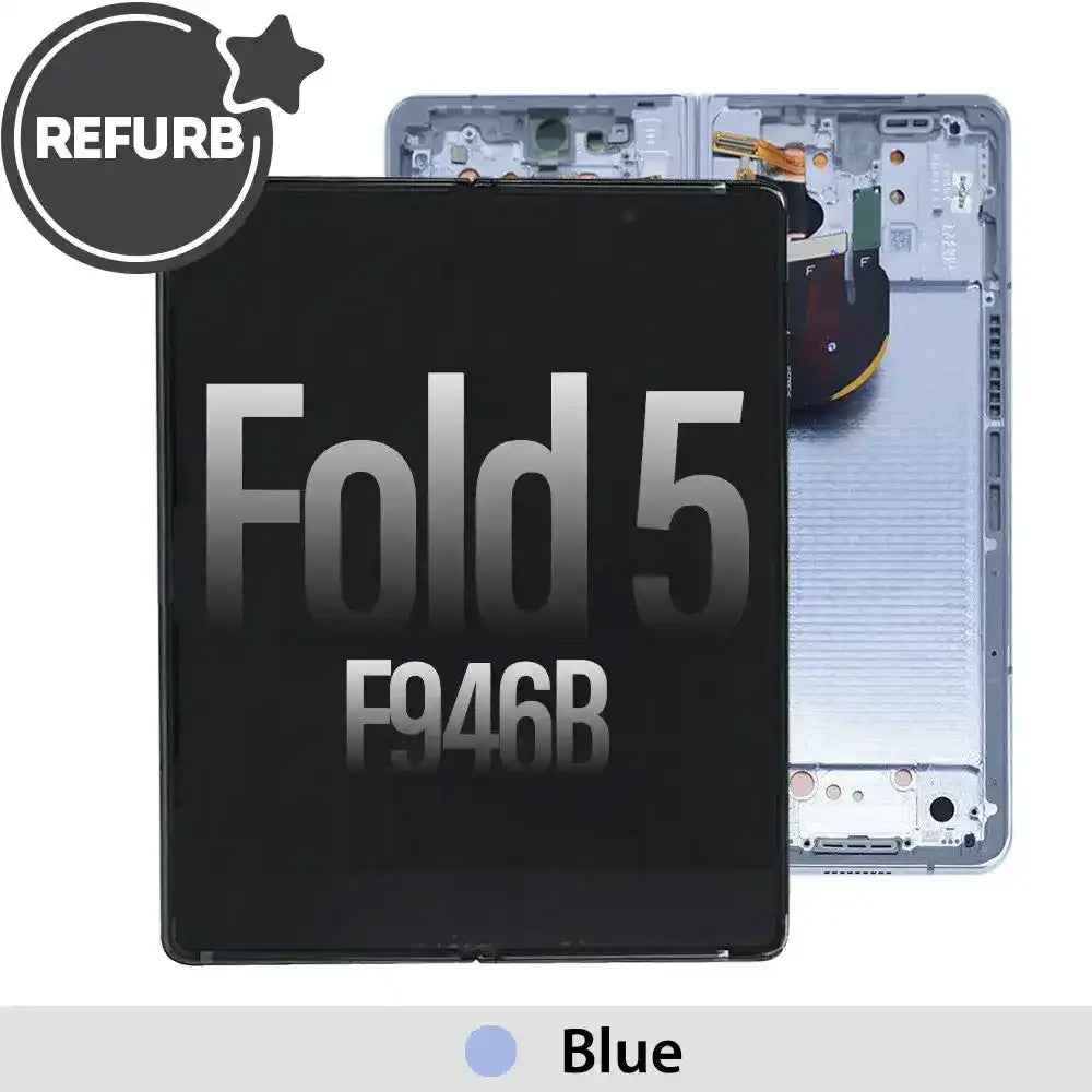 REFURB OLED Assembly Replacement with Frame for Samsung Galaxy Z Fold5 F946B-Blue