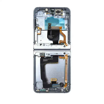 REFURB OLED Screen Replacement with Frame for Samsung Galaxy Z Flip4 5G (F721B)-Blue