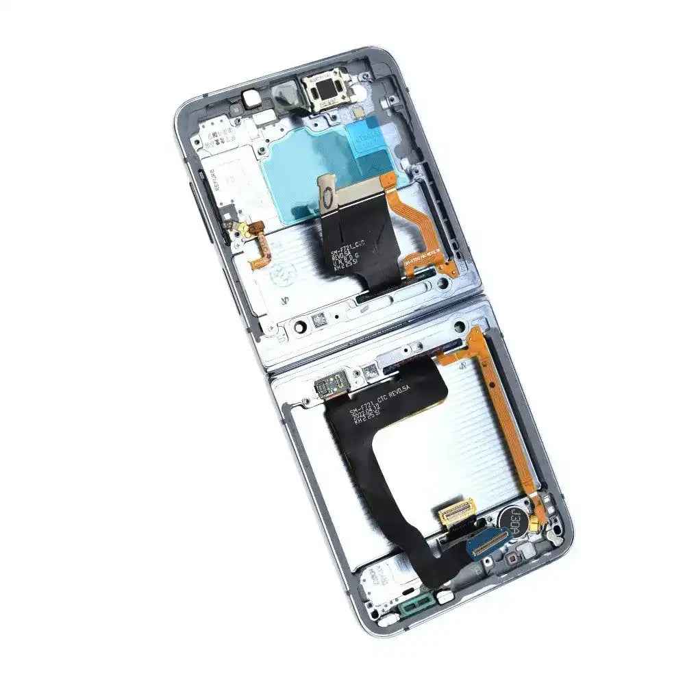 REFURB OLED Screen Replacement with Frame for Samsung Galaxy Z Flip4 5G (F721B)-Blue