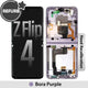 REFURB OLED Screen Replacement with Frame for Samsung Galaxy Z Flip4 5G (F721B)-Bora Purple