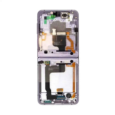 REFURB OLED Screen Replacement with Frame for Samsung Galaxy Z Flip4 5G (F721B)-Bora Purple
