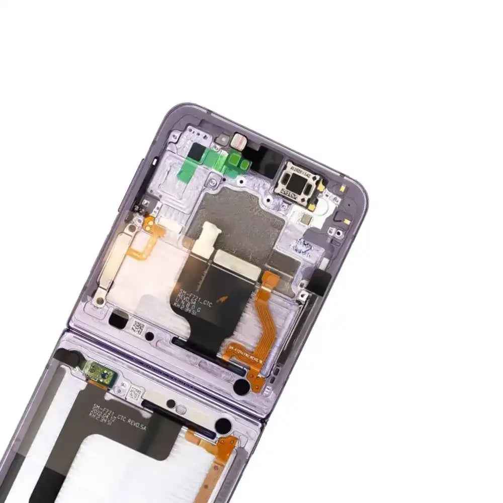 REFURB OLED Screen Replacement with Frame for Samsung Galaxy Z Flip4 5G (F721B)-Bora Purple