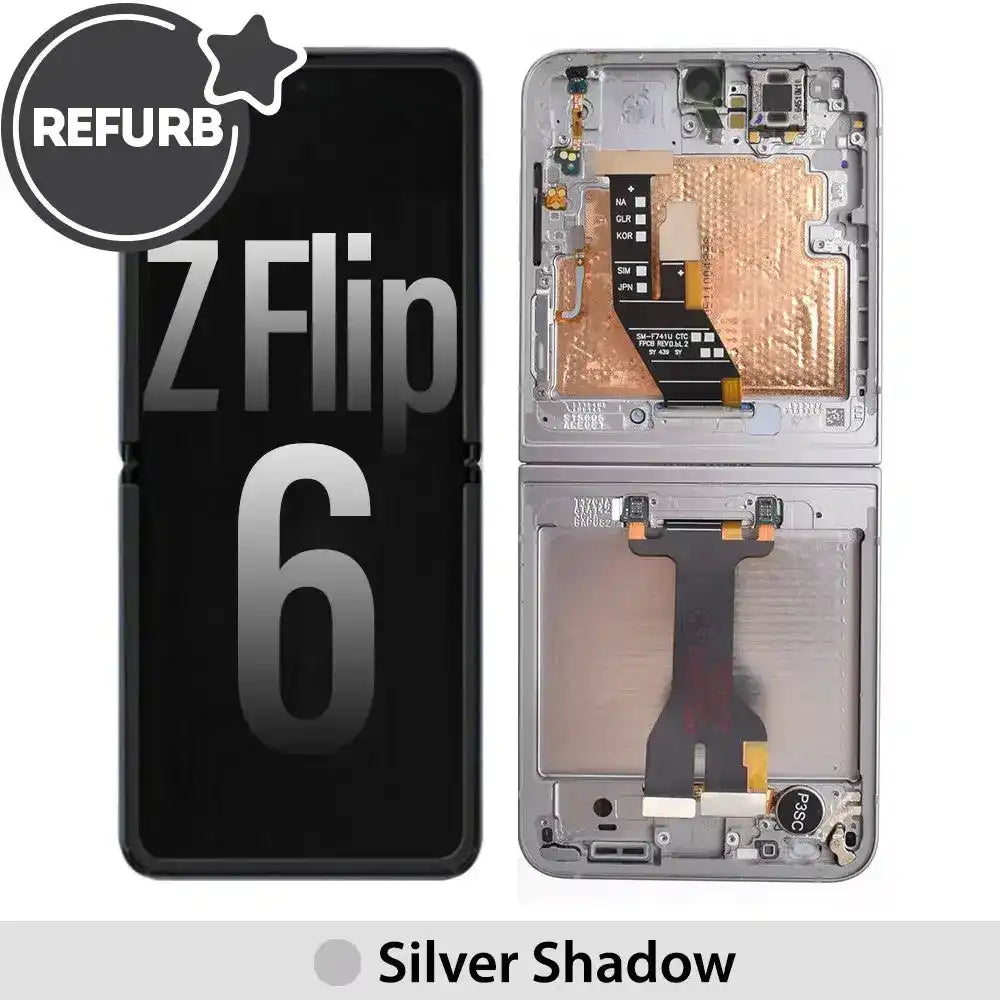 REFURB OLED Screen Replacement with Frame for Samsung Galaxy Z Flip6 5G F741B -Graphite REFURB - OEM Refurbished