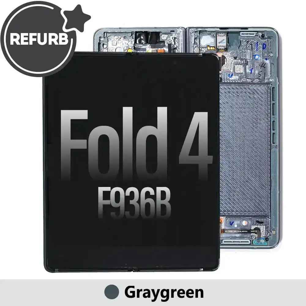 REFURB OLED Screen Replacement with Frame for Samsung Galaxy Z Fold4 5G F936B -Graygreen