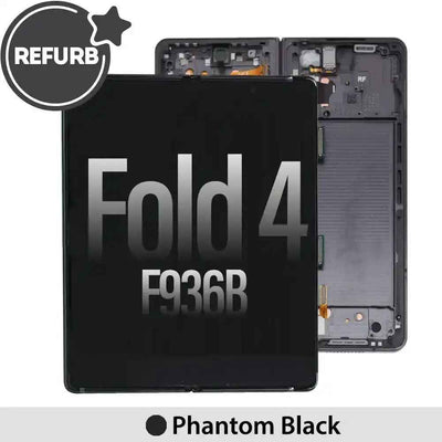 REFURB OLED Screen Replacement with Frame for Samsung Galaxy Z Fold4 5G F936B -Phantom Black