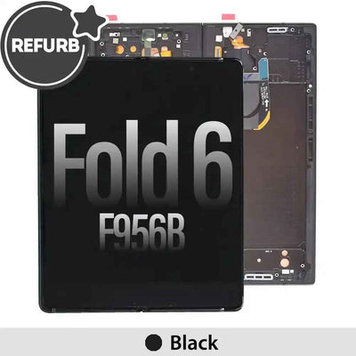 REFURB OLED Screen Replacement with Frame for Samsung Galaxy Z Fold6 5G F956B -Black