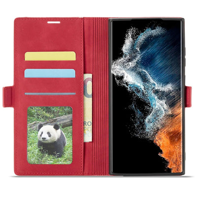 Mercury Blue Moon Diary Magsafe Case for Samsung Galaxy S25 Plus-Red