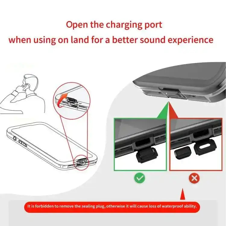RedPepper Transparent Dot IP68 Waterproof Triple-proof MagSafe Phone Case RedPepper